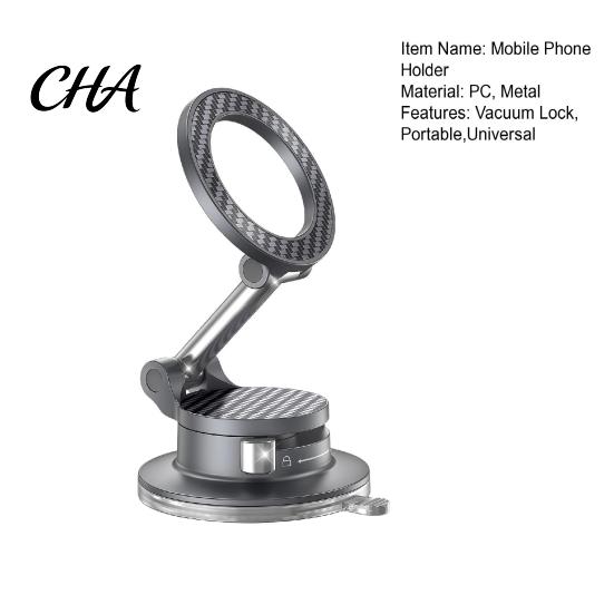 Universal Magnetic Phone Mount Vacuum Suction Car Holder, 89lbs Strong Grip Dash Windshield Mount, 360-degree Rotating Stand for Navigation Mobile