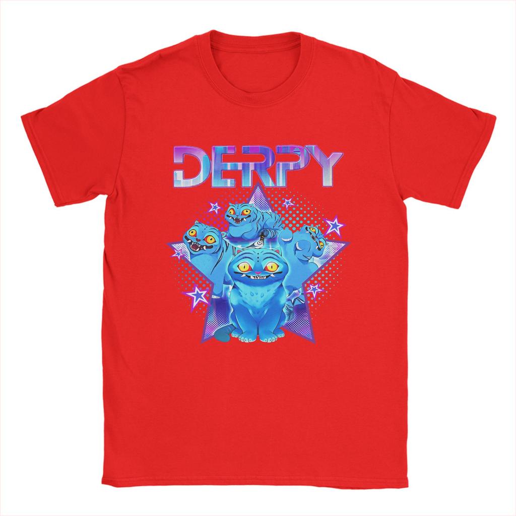 Derpy Tiger Kpop Demon Hunters Men's T Shirt Novelty Tees Short Sleeve Round Collar T-Shirt Cotton Gift Idea Tops
