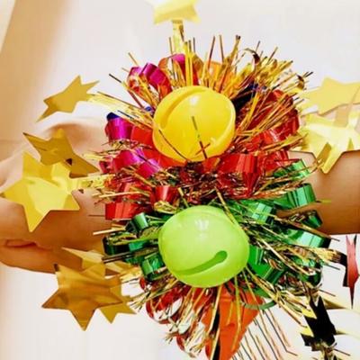 Рождественский браслет Yousheng Jingle Bell, браслет с мишурой, танцевальный реквизит, принадлежности для карнавальных вечеринок, браслет с колокольчиками для группы поддержки