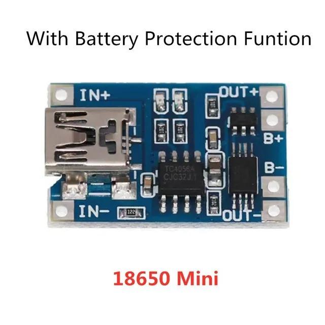 1-20 шт. Type-c/Micro/Mini USB 5V 1A 18650 TP4056 Модуль зарядки литиевой батареи Зарядная плата с защитой Двойные функции 1А