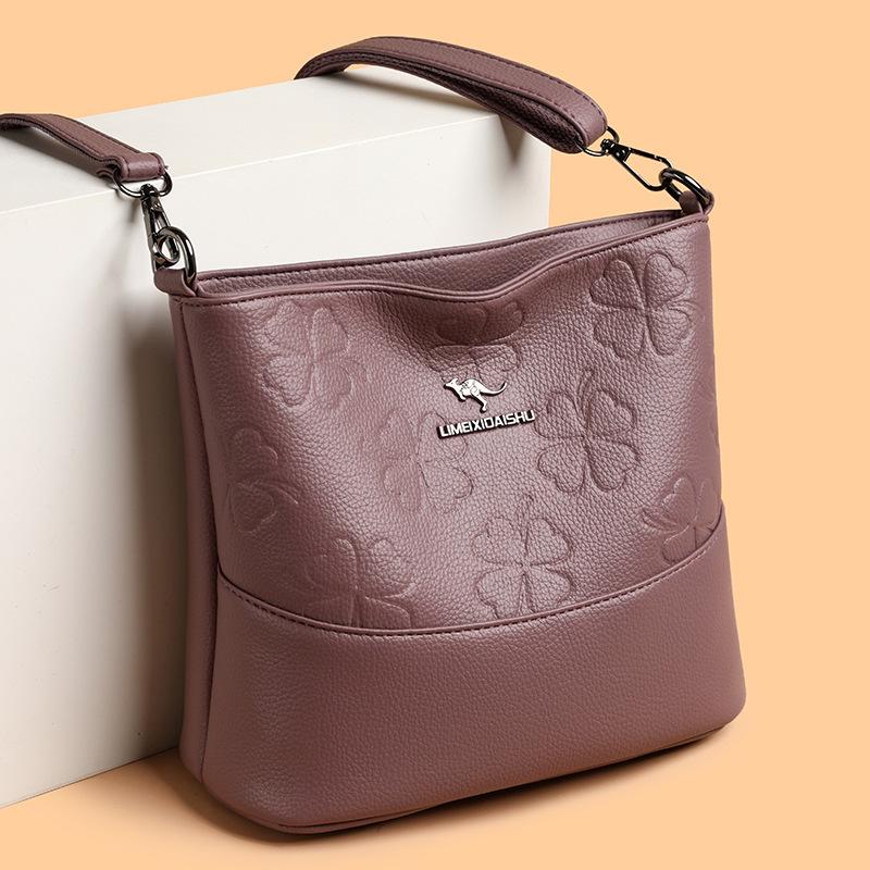 Supply Women's Bag Bucket Bag Crossbody Bag Women's Premium Embossed Bag Douyin Shoulder Bag Middle-aged Mother Bag