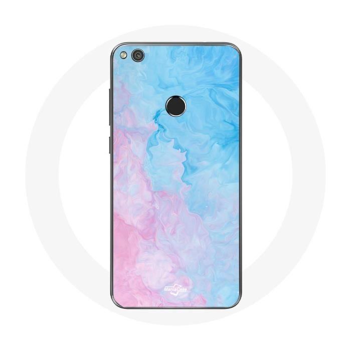Coque pour Huawei P8 Lite 2017 Fond bleu rose