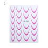 1/12Pcs French Nail Stickers 12 Colors Ultra-Thin Gradient Line Nail Art Stickers Self-Adhesive Plain Nail Stickers for Elegant French Nails
