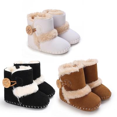 Детские зимние теплые зимние сапоги для младенцев, регулируемое отверстие, легко надевать обувь для кроватки