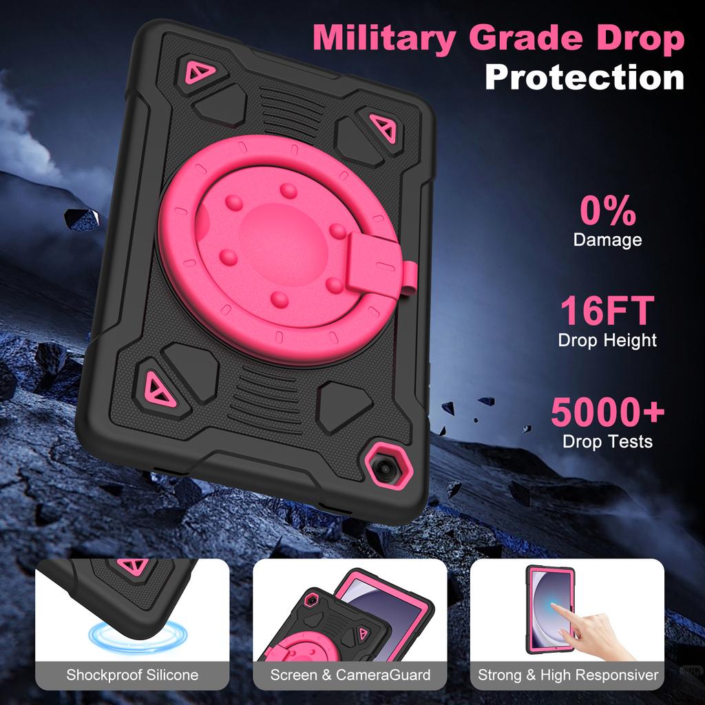 Защитный чехол для планшета TKXQ подходит для Samsung Galaxy Tab A9 Plus/Tab A11 Plus 11 дюймов, с подставкой, доступен в 14 цветах