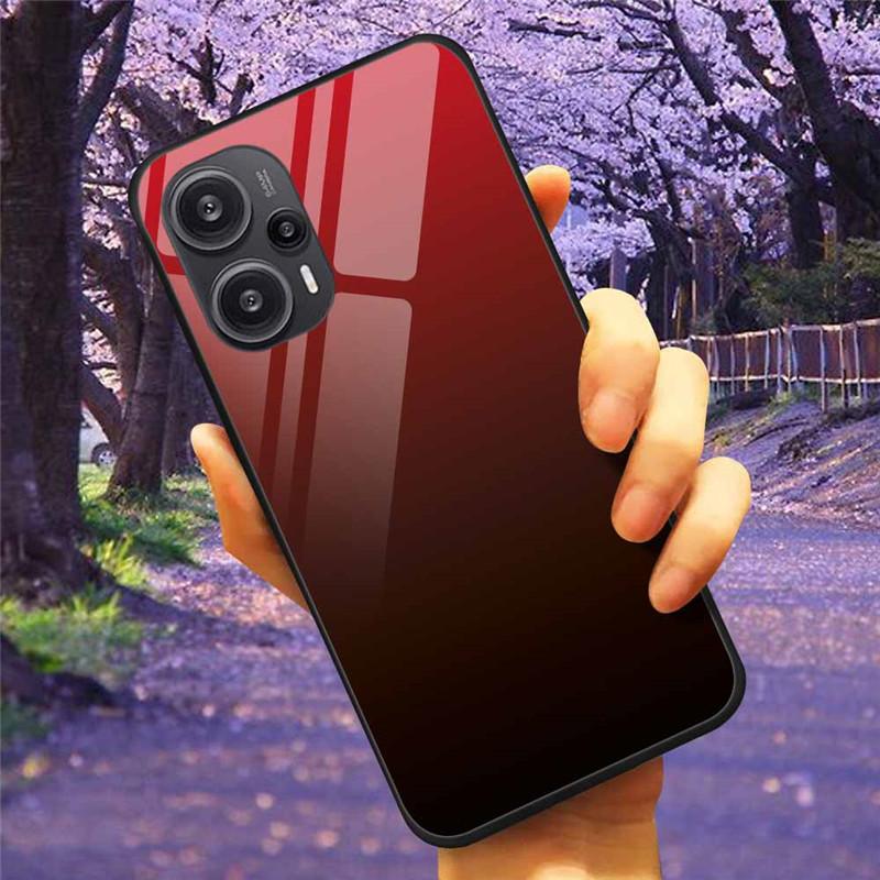 Для Xiaomi Poco F5 5G / F5Pro Чехол Закаленное Стекло Озеро Луна Жесткая Защитная Крышка для POCO F5 Pro Capas Funda на PocoF5 Роскошный Coque