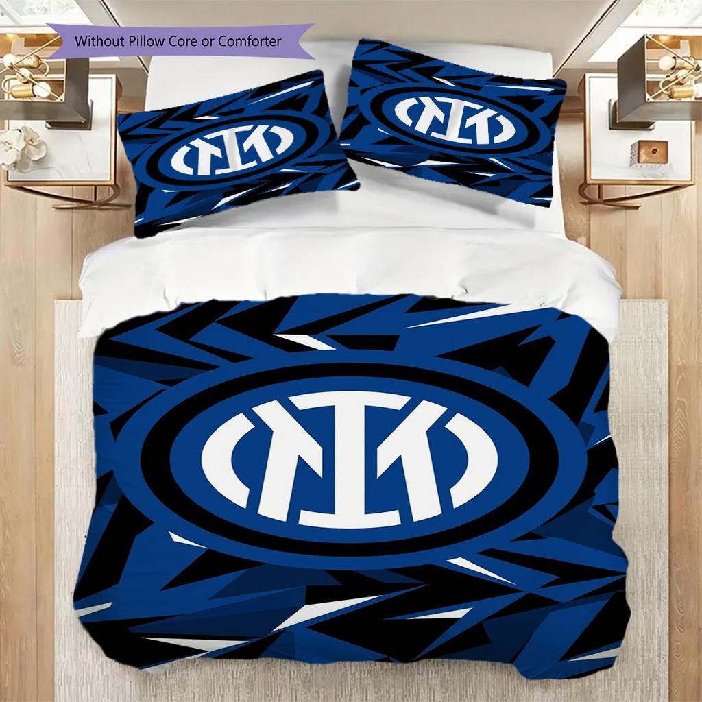Inter Milan Emblem Art Three-piece set (1 * duvet cover + 2 * pillowcase, without core) Christmas birthday gift Bedding set