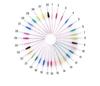 2024 Hot Sale Crystal Shine Eyelashes Mascara Brushes Private Logo Diamond Eyelashes Nylon Fan Brush Make-Up Tool