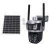 Wireless Outdoor Security Camera with 7.5W Solar Panel 4MP PTZ 360 Deg View Support 4G Motion