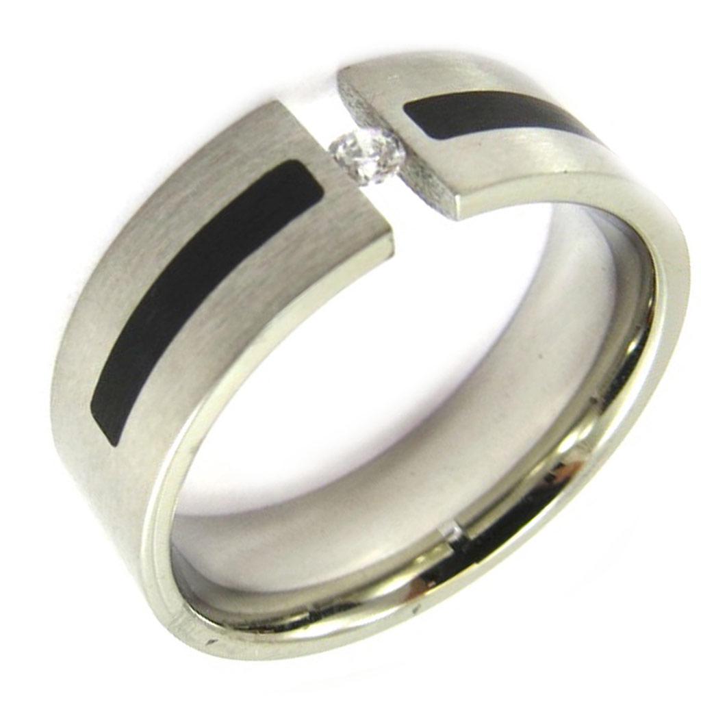 Стальное кольцо 'Tony' Black Steel