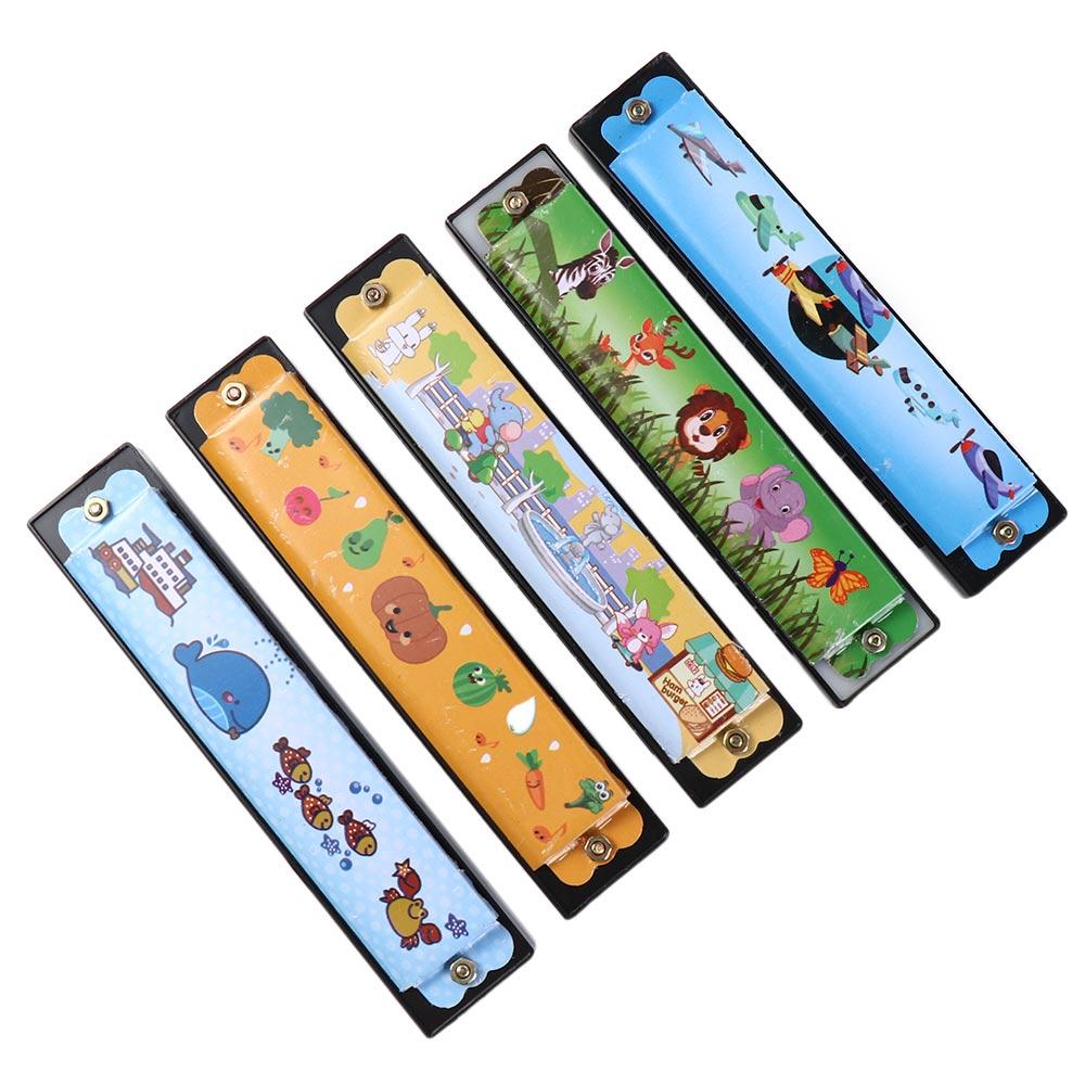 Educational 16 Holes Harmonica 16 Holes Mouth Organ Painted Harmonica Kids Toy