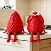 Kawaii Room Decor Accessories 3D Printed Articulated Strawberry Storage Box, Cute Figurine with Funny Desk for Women Movable Limbs, Mini Trinket