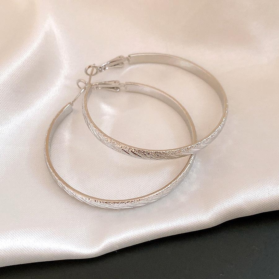 Серьги-круги из серебряной иглы, сложенные в твил, европейско-американский стиль, модные, с характером, легкая роскошь, высококачественные серьги, для женщин