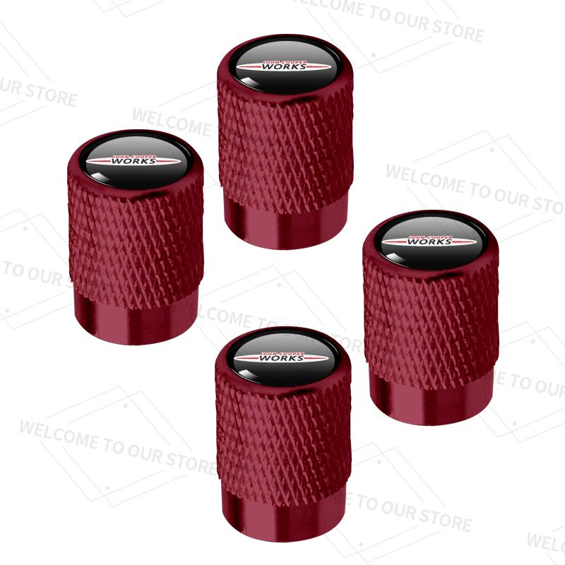 4pcs/1set For Mini JCW R50 R55 R56 Cooper S John Cooper Works S Logo Car Valve Caps Wheel Tires Air Tyre Stem Protective Cover TC1