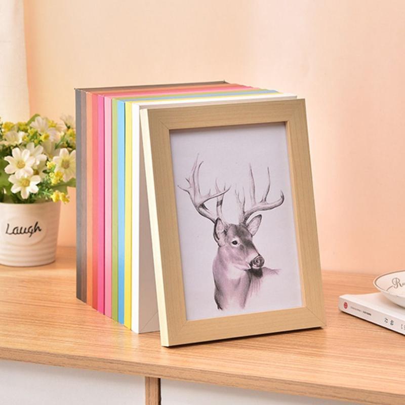 Ins Colorful Photo Frame Multi Size Drawings Picture Frame Diy Handcraft Display Holders Desktop