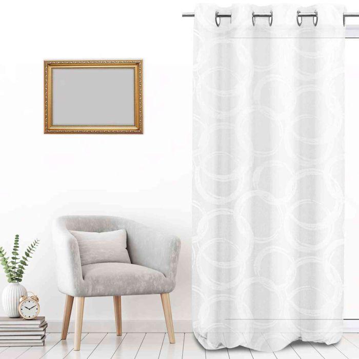 Voile à oeillets 135x250 cm CIRCLE, par Soleil d'Ocre