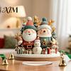 Christmas Tree Hanging Ornaments Village Houses Table Decoration, Snow Scene Patterns 2D Acrylic Festive Window Decorations Ornament, Decorative