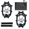 2 X Black Ice Cleats Traction Snow Grips Fit For Shoes and Boots 19 Steel Spikes