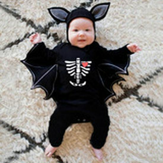 European & American Baby Bat Hooded Romper Set: Boys & Girls Onesie Jumpsuit (2-Piece).