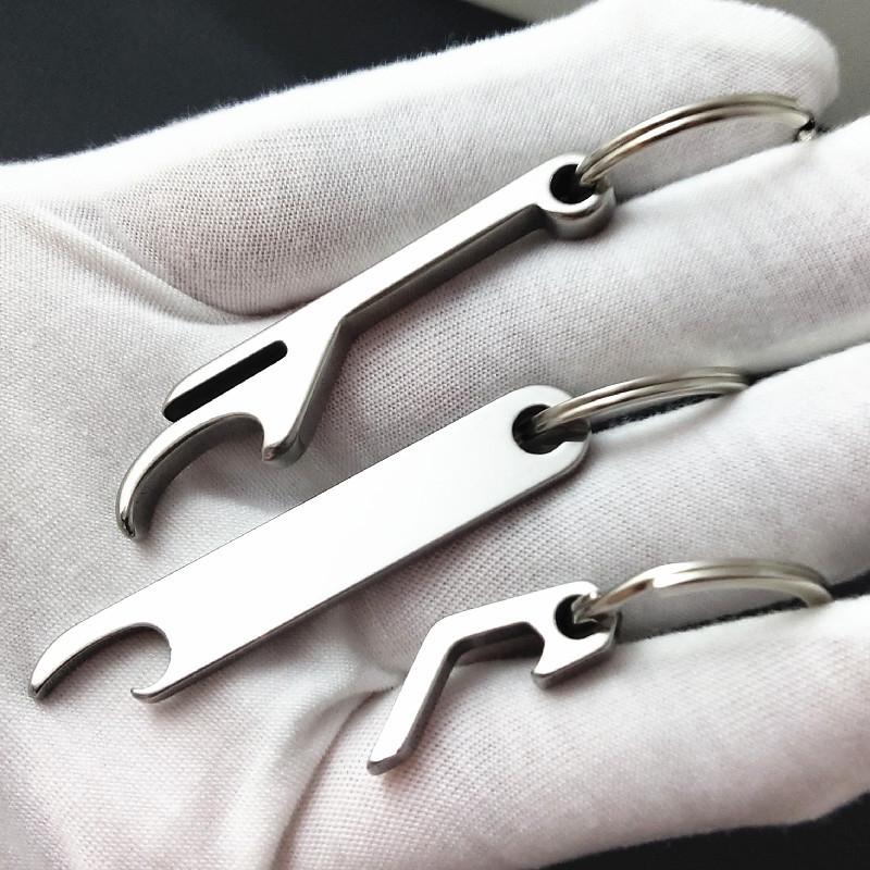 1 PC Multifunctional Keyring Stainless Steel Keychains Mini Beer Bottle Opener