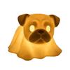 Halloween Ghost Dog Night Lamp Glowing Dachshund Pug French Bulldog Resin Statue Figurine Holiday Party Home Office Decorative Lamp Dog Lovers Gift