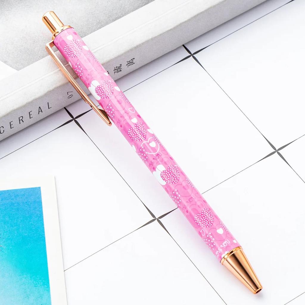 1 шт., шариковая ручка, креативная разноцветная ручка Love Pen, металлические канцелярские принадлежности, школьные канцелярские принадлежности