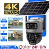 2024 New Smart Home Security Solar Camera 4G Sim Card 8MP 4K Wireless 360 Monitoring Outdoor IP Camera PTZ Video Surveillance