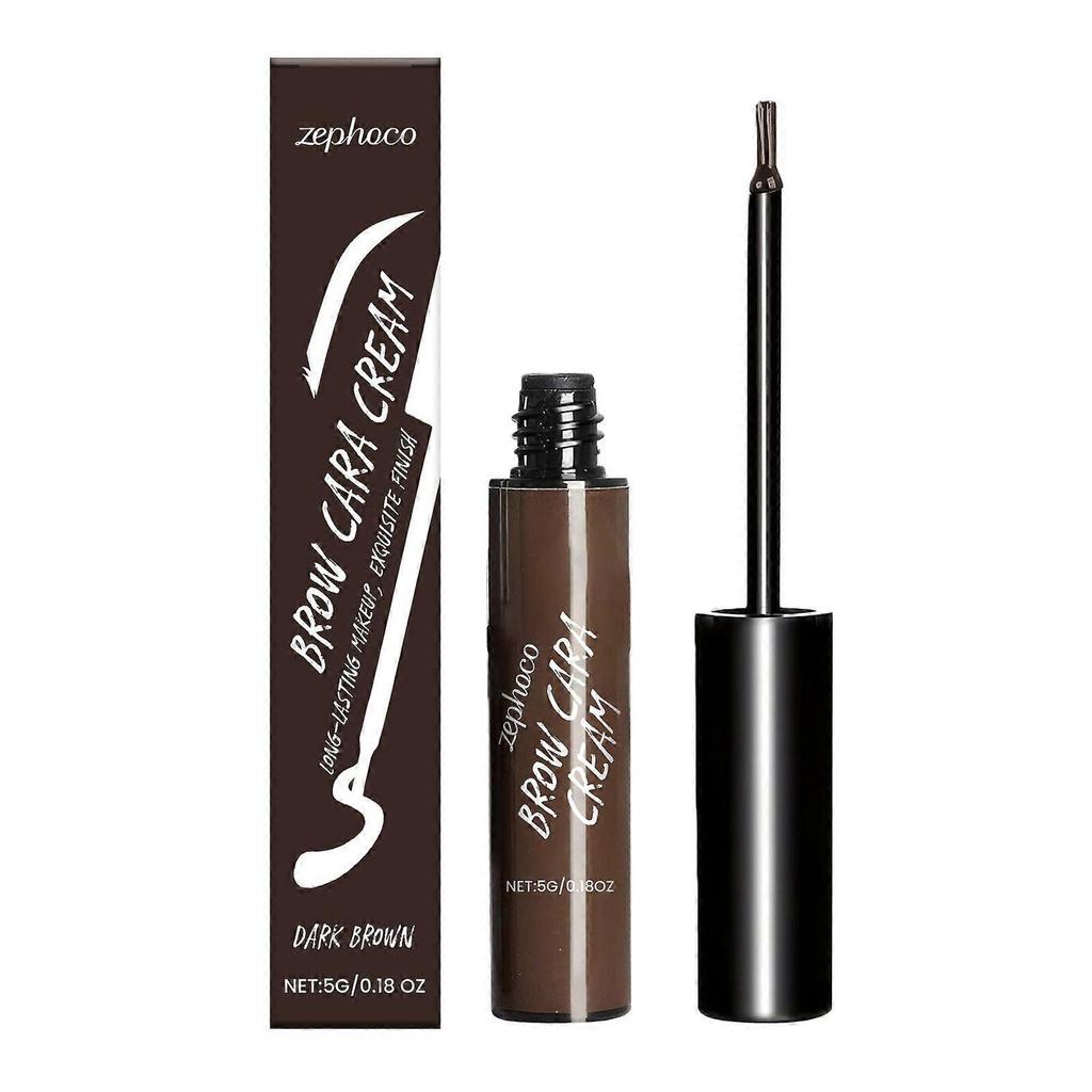 Zephoco Light Plastic Makeup Tear Eyebrow Cream (Dark Brown) Easy To Modify Eyebrow Natural Three-Dimensional Smooth Eyebrow Cream