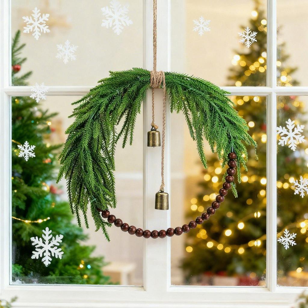 Миниатюрный рождественский венок Норфолк, Подходит для входных дверей, Деревенский рождественский, И может использоваться, Камины, Столы и W