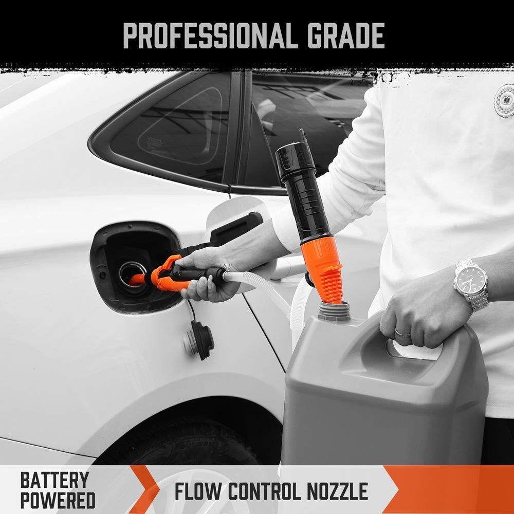 Electric Oil Pump Liquid Transfer Pump Powered Fuel Transfer Pump Outdoor Vehicle Fuel Gas Transfer Suction Pumps Accessories