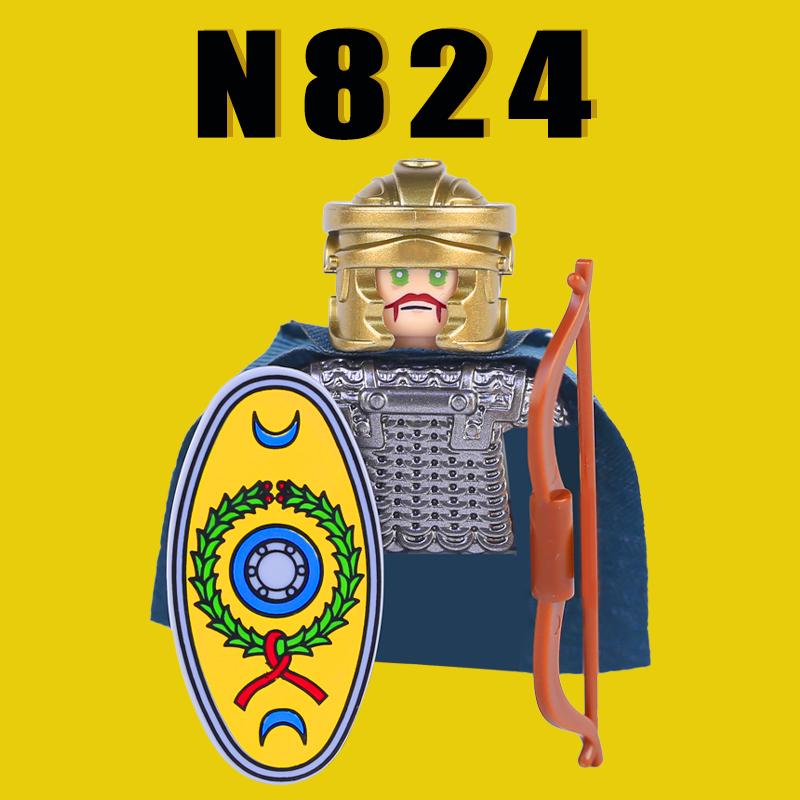 Средневековые Военные Рим Рыцари Строительные Блоки Замок Армия Воин Солдат Фигурки Арбалетчик Щит Меч Легион Блоки Игрушки