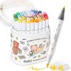 Иллюстрационные маркеры Ohuhu x Bobbie Goods с тонким наконечником, 48 цветов, серия Honolulu B