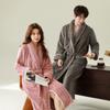 2025 Autumn and Winter Thickened Morning Robe Men's Nightgown Women's Extended Bathrobe Couple Pajamas