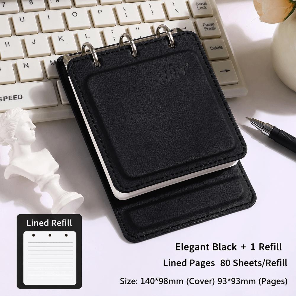 A7 Loose-leaf Notebook PU Leather Mini Journal Durable Note Pad  Travel