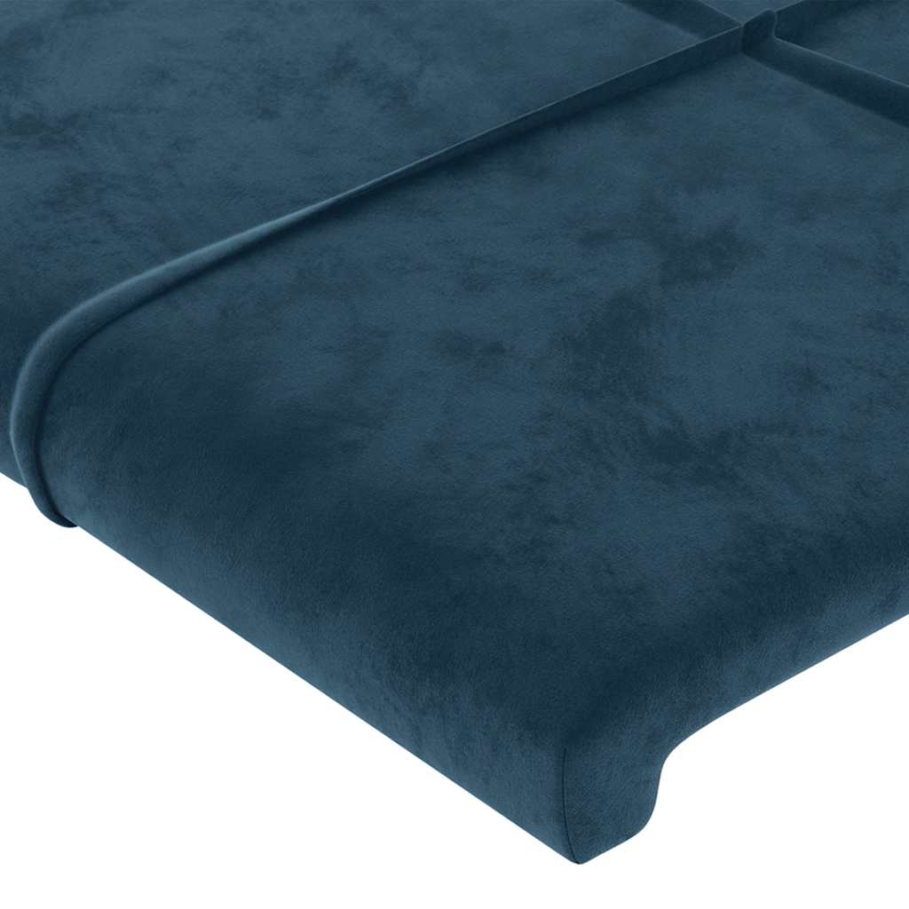 Headboard with Ears Dark Blue 147 x 16 x 118 128 cm Velvet