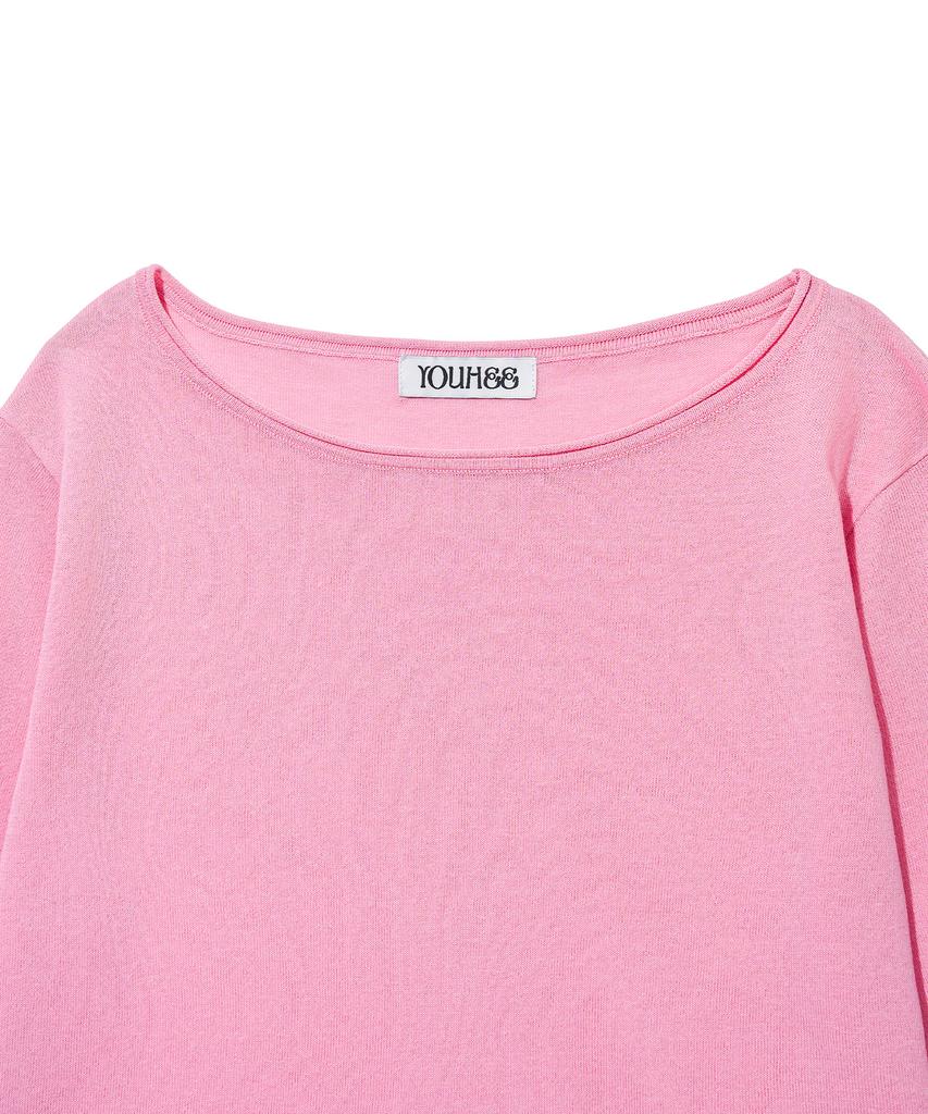 YOUHEE Color Blocked Long Sleeve Knit_Pink