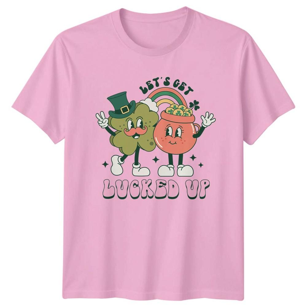 Lets Get Lucked Up TShirt Retro St Patricks Day Party Gift For Him And Her