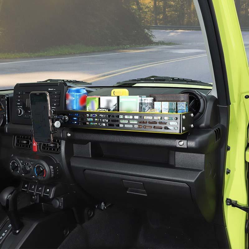 Подлокотник для второго пилота, ящик для хранения, держатель для мобильного телефона, аксессуары из алюминиевого сплава, подходят для Suzuki Jimny 2019 Up, автомобильные аксессуары