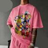 New Arrival Dragon Ball Z Oversized Nostalgia T-shirt  Full Character Cast Retro Graphic Print 100% Cotton Casual Tee