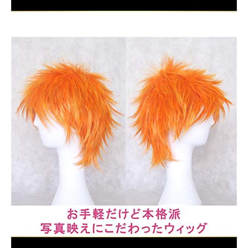 CaseEden Uta noPrince-sama Tatsuya Hinata StarrySky Naoji Higa BLEACH Shinigami Ichigo Kurosaki Cosplay Wig Short Heat Resistant Orange Gold & White M