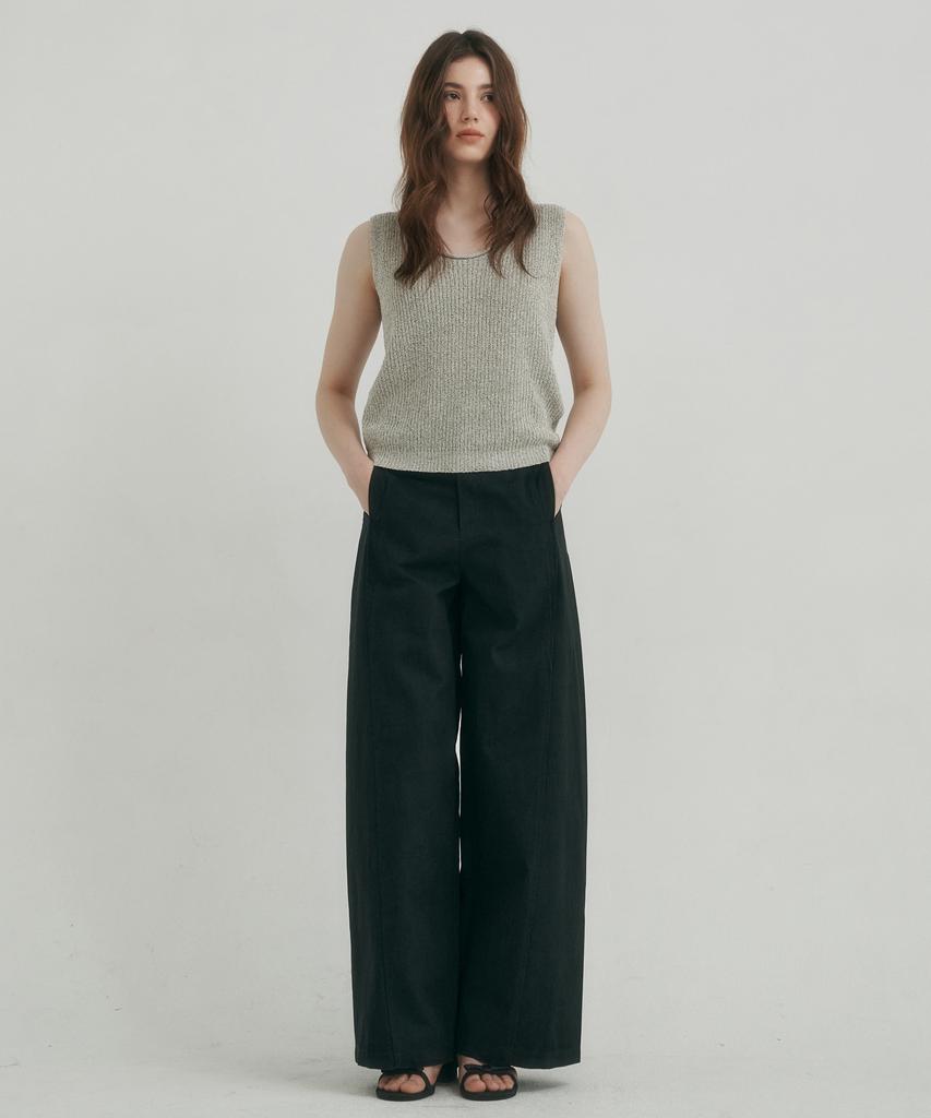LOSSYROW Urban Wide Chino Pants Black