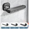 Wall Mounted Retractable Clothes Hanger Space Saving Clothing Storage Shelf  Household