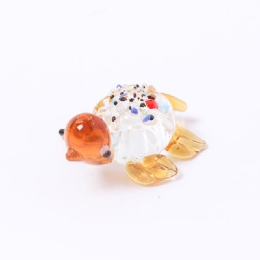 Cute Glass Turtle Miniature Figurine Japan Style Cartoon Sea Animal Ornaments Aquarium Fish Tank Kawaii Decor Accessories