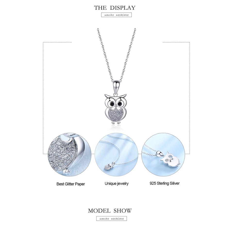 Umcho Модное блестящее ожерелье с совой для девочек, подвески для женщин и девочек, подарок на день рождения Nighthawk, ювелирные украшения