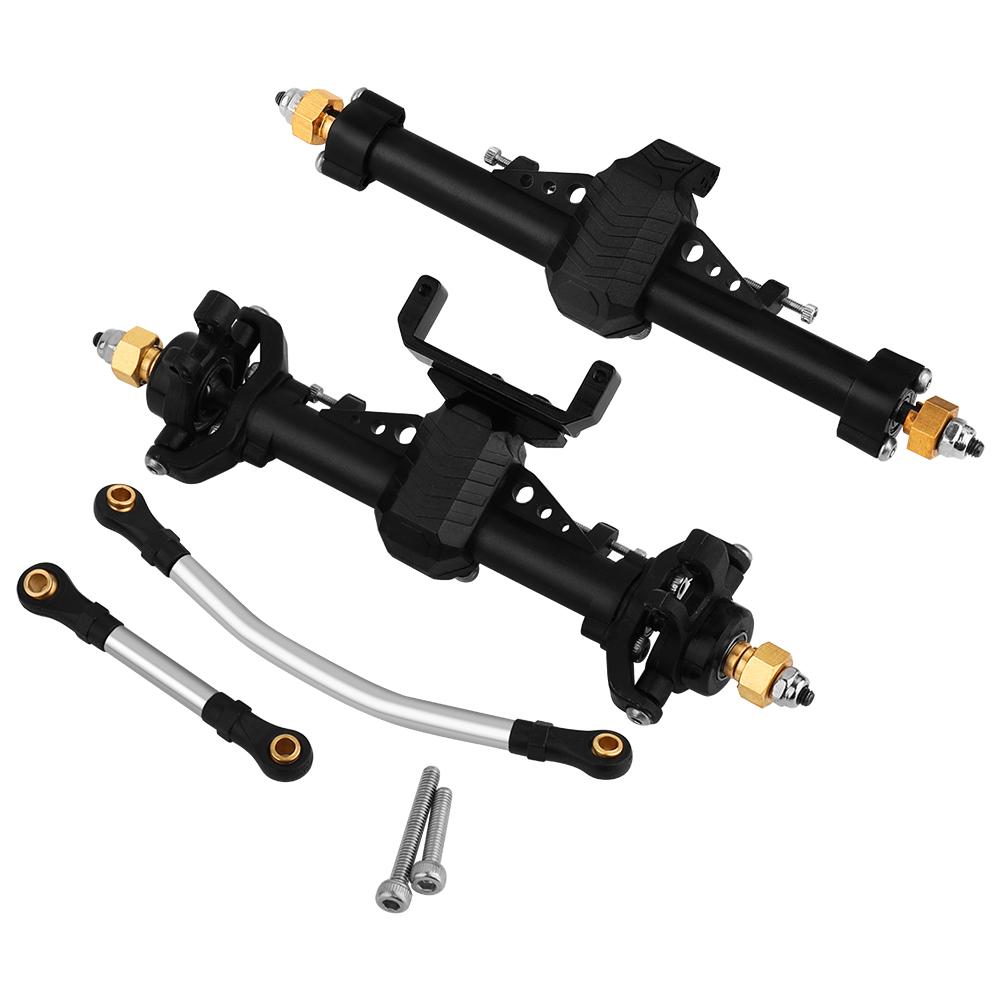 1/24 Scale Plastic Nylon Axles Front and Rear Portal Axle Assembly w/New C Knuckle for Axial SCX24 90081 C10 JEEP Upgrade Parts