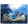 Full Drill Round Diamond Embroidery Fantasy Sea Book Sailboat Diy Diamond Painting