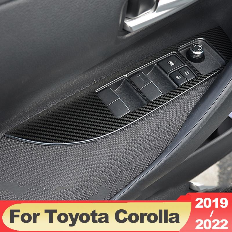 Для Toyota Corolla E210-2022 12-я панель переключателей из нержавеющей стали, регулируемая крышка, накладка, наклейки, полоски, гарнир, Стайлинг автомобиля