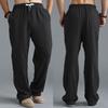 Мужские модные брюки в льняном стиле, свободные повседневные дышащие уличные летние однотонные спортивные костюмы