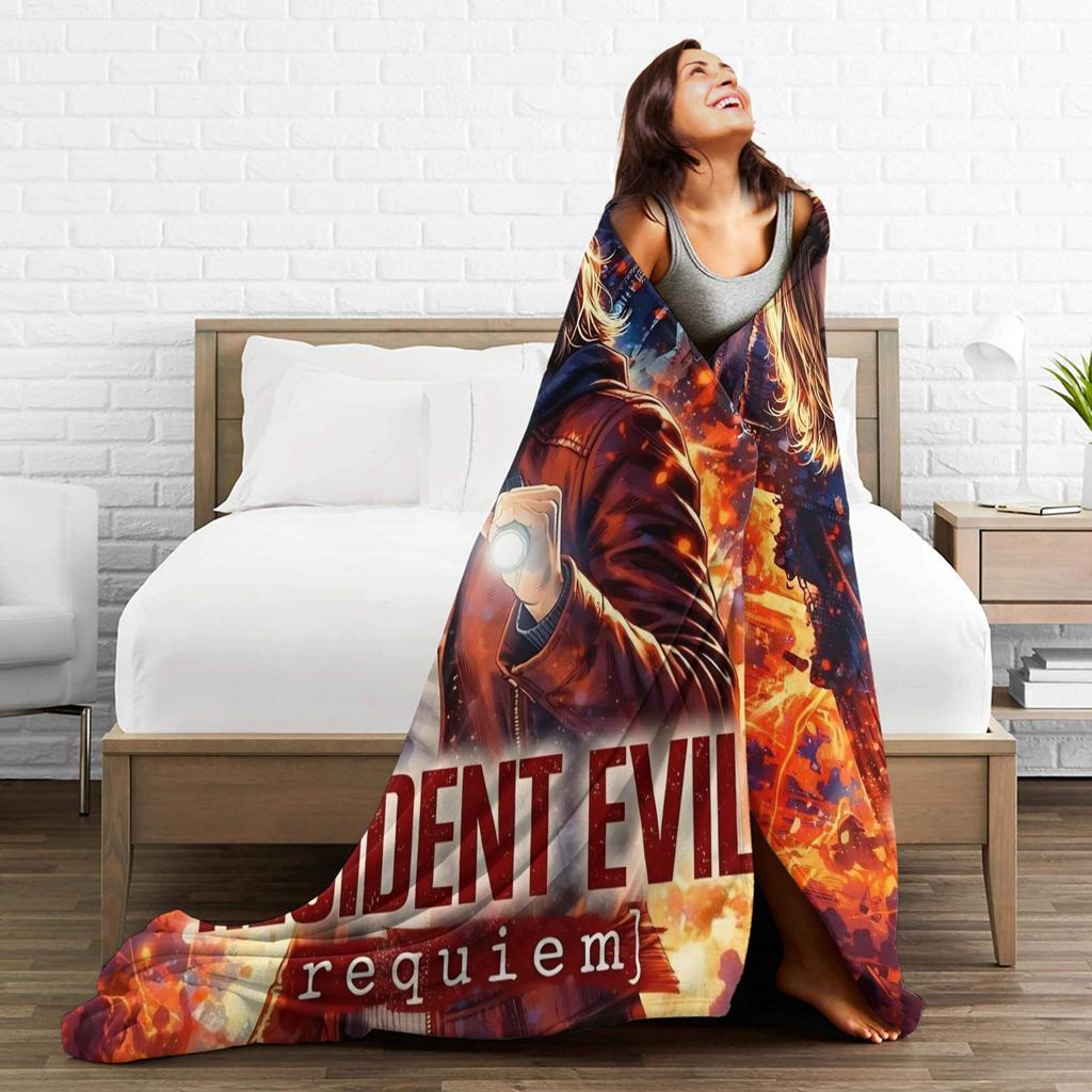 Residents Evils 9 Blanket Multiple Sizes Super Soft and Warm Games Throw Blankets for Couch Sofa and Bed