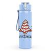 1PC Small Christmas Tree Group Print 750ml Color Plastic Sports Water Bottle Leakproof Flip Straw Lid Suitable for Sports Office Home Use